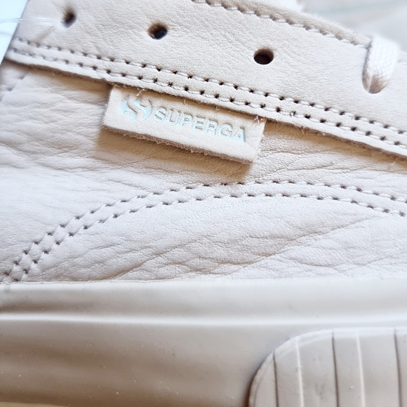 SUPERGA 2630 Stripe Buttersoft Shoes in Pink Blush-Green Iceberg - Picture 3 of 15